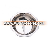 Twin Divided Commercial Stainless Steel Hot pot for Home for Restaurant